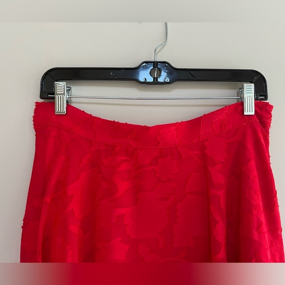 NWT Lucy Paris Red Lace Sheer Two Layer Maxi Skirt, size L - Picture 2 of 8